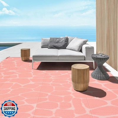 Boulder Bee Outdoor Rugs | 5 x 8 Feet Plastic Straw Rug | Waterproof Outdoor  Foto 1 de 4