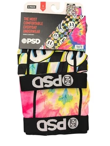 NWT~ PSD sz S 22-23" Boys 2 pk Boxer Briefs Happy Dye Smiley Flex Fit yy27 - Picture 1 of 13