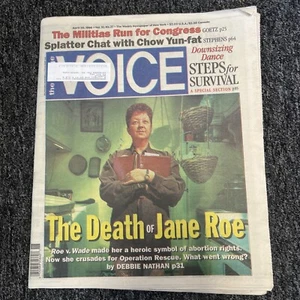 The Village Voice NYC Newspaper April 30 1996 Death Of Jane Roe - Picture 1 of 9
