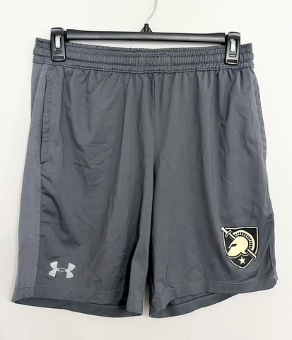 Under Armour Men’s Large Army Black Knights Gray Athletic Training Shorts Cover