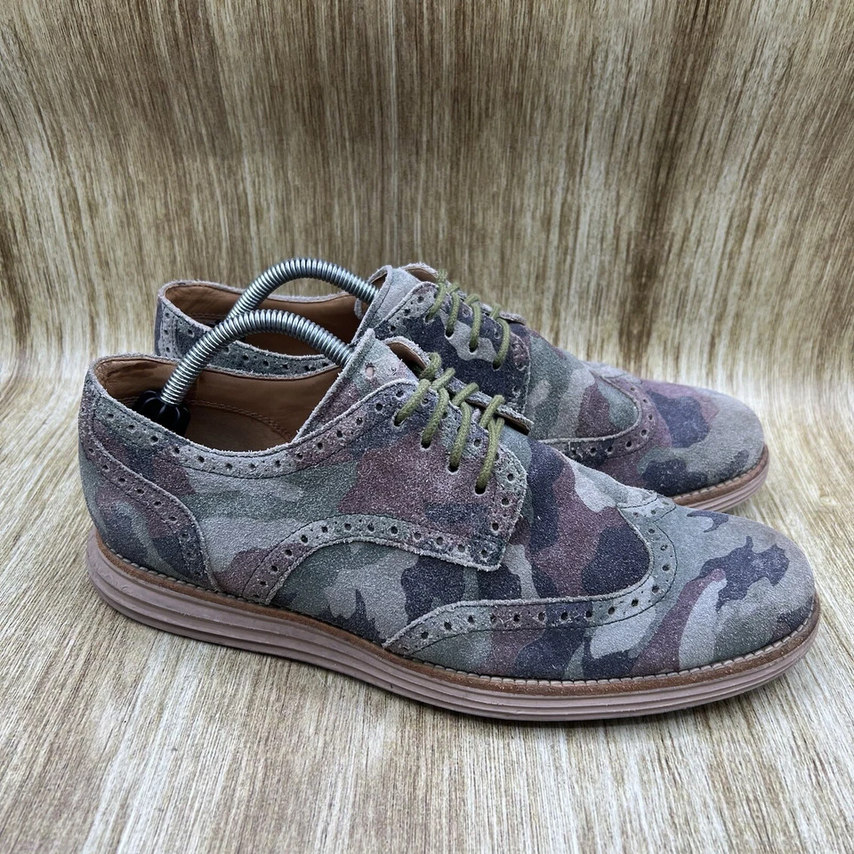 Zapatos Oxford Cole Haan Lunargrand Para Hombre Talla 10 M Bosque Camuflados Punta de Ala C12516 Foto 1 de 4