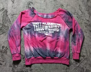 Yellowstone Nationalpark Sweatshirt Damen Größe M Rosa Batik - Bild 1 von 10