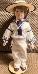 Young Prince William Porcelain Doll in Sailor Suit Danbury Mint (1987) - Picture 1 of 11
