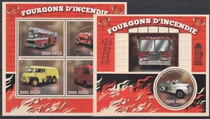 PK24119/ MADAGASCAR – FIRE ENGINES – 2011 MINT MNH S/S + BLOCK - Picture 1 of 1