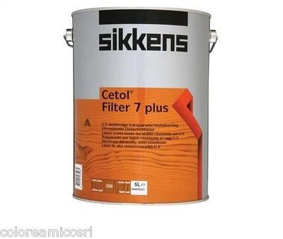 CETOL FILTER 7 PLUS SIKKENS FINITURA VERNICE SATINATA PER LEGNO TINTE CARTELLA