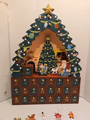 Kurt Adler 圣诞树降临日历 16 英寸圣诞老人装饰品 Rudolph Star — 第 1/4 张图片