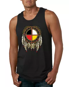 Camiseta sin mangas gráfica atrapasueños de cultura pop nativa americana para hombre - Imagen 1 de 12