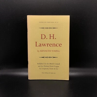 YOUNG, Kenneth. D. H. Lawrence. London: Longmans, Green & Co, 1969. - Image 1 of 4