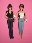 Mattel - Lot of 2 Barbie Basics 12" Dolls - Collection 001 Model 03 - Redressed