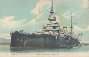 Acorazado militar francés BOUVET 1910 color PC - Imagen 1 de 2