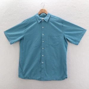 The Territory Ahead Shirt Men's XLT Tall Blue Seersucker Preppy Beach Tropical - Picture 1 of 8