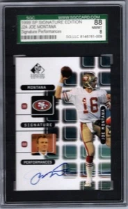 1999 Upper Deck SP Signature Edition Joe Montana Auto #J2A SGC 88 8 NM/Mint - Picture 1 of 2