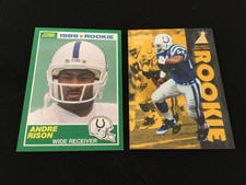 MARSHALL FAULK ROOKIE ZENITH 1995 & ANDRE RISON RC 1989 SCORE COLTSFOOTBALL CARD