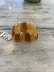Butterscotch Adjustable Bracelet H271428 Retro Style M. Haskell - Picture 1 of 4