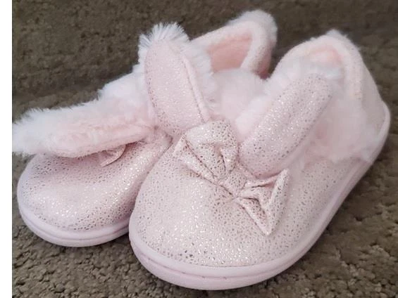 Toddler Girls Bunny Slippers Slip-On House Shoes Size 5/6 7/8 9/10 11/12 NWT - Image 1 of 1