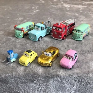 Disney Pixar Cars - Lot of 8 Mia Filmore Guido Luigi Chuki Mater Red Fire Truck - Picture 1 of 13