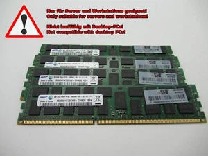 HP 32GB (4x8GB) 2Rx4 PC3-10600R DDR3 RAM REG - 595097-001/500205-171/500205-371 - Bild 1 von 1