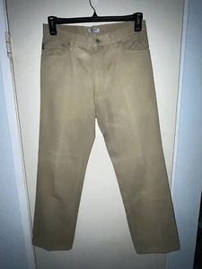Moschino Jeans Men's Khaki Denim Sz 32 Casual Classic Straight Peace Italy - Picture 1 of 6