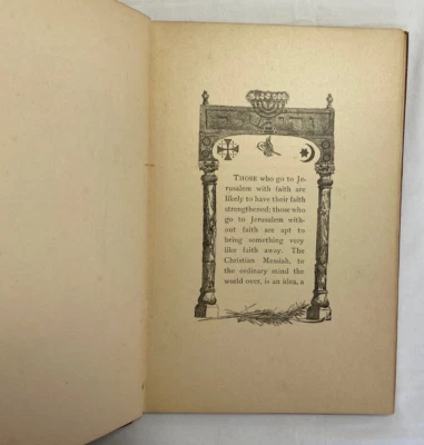 RARE- Beautiful Illustrations-"Literary Landmarks of Jerusalem"-L. Hutton-1895 - Image 1 of 4