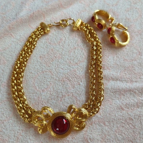 GIVENCHY Collana Orecchini Vintage Rara Usata