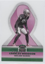 2015 Panini Crown Royale Pink Ribbons Die-Cuts Green Charles Woodson #PR6 HOF