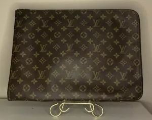 Vintage Louis Vuitton Poche documenti in tela monogramma (15" x 11") - Foto 1 di 10