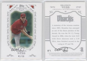 2009 Topps Sterling Framed White /50 Brandon Webb #88