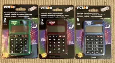3 Victor 700BTS Super Large Display Compact Calculators Brand New Factory Sealed - Image 1 of 2