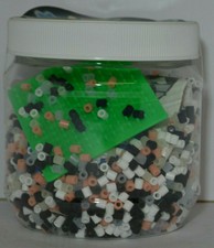 HAMA Bügelperlen MIDI  4000 St. Volltonmix Mischfarben 2058  + Blume und Perle