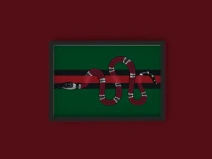 Gucci Red King Snake A4 Poster Print Decor Gift Wall Art - Picture 1 of 1