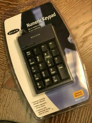 NEW SEALED Belkin MOBILE NUMERIC USB KEYBOARD 19 KEY LAYOUT Great for Travel - Image 1 of 2