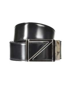 Zegna Belt DOUBLE FACE Leather ITALY Man Black BRDCX2505D NTM Sz.110 MAKE OFFER - Picture 1 of 11