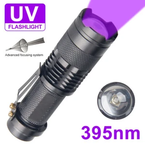 1X UV Ultra Violet LED Taschenlampe Schwarzlicht Licht 395nm LED Stift Licht DE - Bild 1 von 15