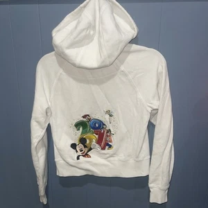 Walt Disney World Parks 2007 Kids Full Zip Hoodie Jacket SM Embroidered Cream - Picture 1 of 9