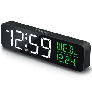 Large Display Digital Alarm Clock for Bedrooms, Date Day of Week Calendar Des... - Picture 1 of 7