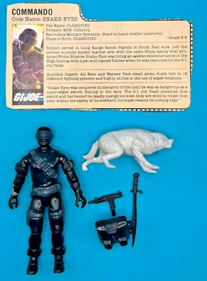 Snake Eyes & Timber V2 100% Completo G.I. Figura de acción Hasbro Joe 1985 vintage Foto 1 de 4