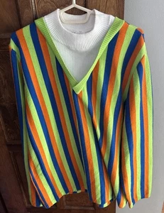 Adult Sesame Street BERT Cosplay Costume Halloween Shirt Knit Sweater Size XL - Picture 1 of 3