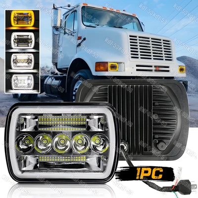 For International Harvester 9900 9200 9400i 4700 4800 7x6inch Led Halo Headlight - Image 1 of 4