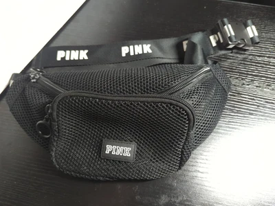 Victoria Secret Pink Fanny Pack Black Mesh Small Great Condition - Image 1 of 4