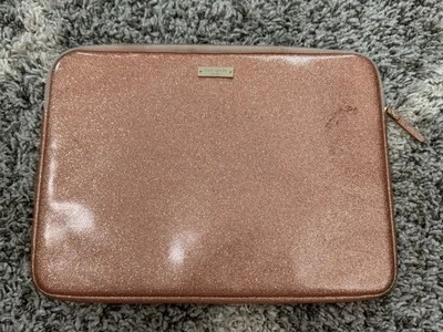 Kate Spade Padded Laptop Tablet Sleeve Case 13 X 10  Rose Gold Glitter - Image 1 of 4