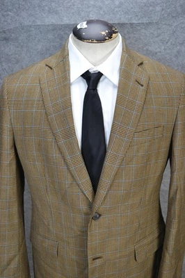 Brooks Brothers Blazer Mens 40R Brown Glen Plaid Wool 1818 Madison Sport Coat - Image 1 of 4