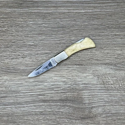 Faca de bolso Parker Cut Co Little Mustang cabo de osso liso escala faltando - Imagem 1 de 4