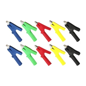Colorful 10PCS Insulated Crocodile Clips Perfect for Testing Equipment - Picture 1 of 24