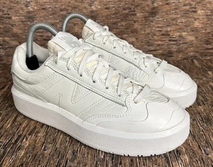 New Balance 302 Court Sneakers Athletic Casual Shoes White Leather Men’s Sz 7 - Picture 1 of 15
