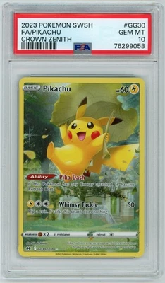 2023 POKEMON SWORD & SHIELD CROWN ZENITH #GG30 FULL ART/PIKACHU PSA 10 - Image 1 of 2