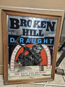 Broken Hill Draught Mirror Sign - Picture 1 of 3