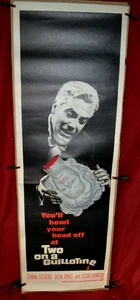 INCREDIBLY RARE ORIG. "TWO ON A GUILLOTINE" HORROR KIT * 3-D  HEAD * 20X60 40X60 - Picture 1 of 24