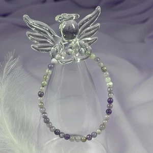 Pulsera de cuentas de jade lavanda 4,5 g SN54760 - Imagen 1 de 4