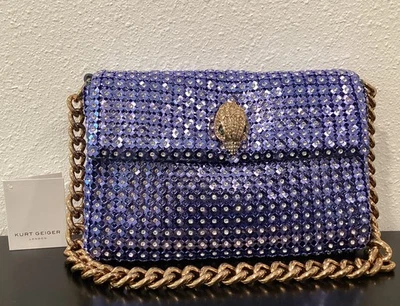 Kurt Geiger Small Flower Crystal Party Shoulder Bag 8.5" x 6" x 2" Synthetic - Image 1 of 4