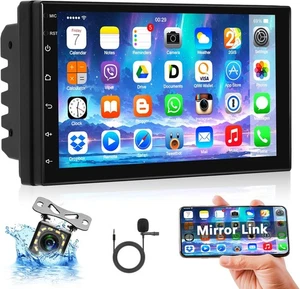 Autoradio Android 2 DIN 7" Motorsi GPS WiFi Bluetooth Touch USB Navigatore Auto - Picture 1 of 8